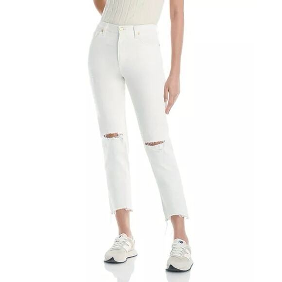 Ramy Brook NWT Langley White High Rise Ankle Jeans size 24 - Picture 1 of 15